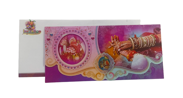 Pink Bridal Wedding Invitation Card - 1024