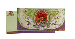 Elegant Floral Rose Wedding Invitation Card - 1030