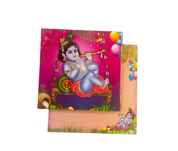 Playful Bal Krishna Ceremony Invitation Card - 2002