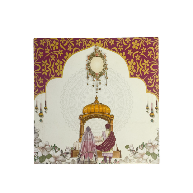 Royal Punjabi Wedding Invitation Card - 2501