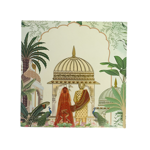 Punjabi Wedding Invitation Card with Traditional Couple Design - 2502