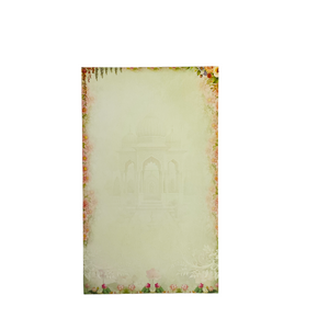 Traditional Floral Couple Punjabi Wedding Card - 2513