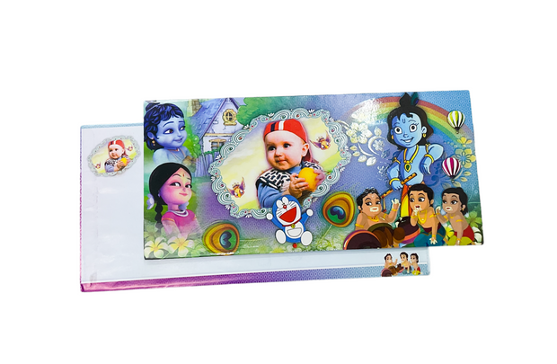 Little Krishna & Bal Gopal Baby Birthday Invitation Card - 3071