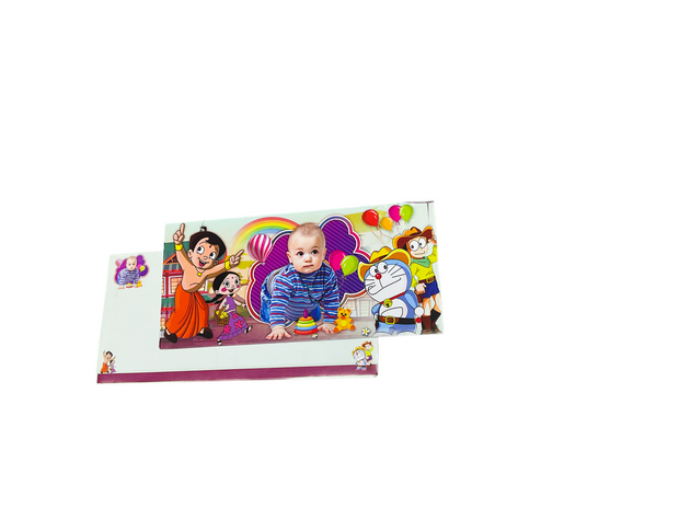 Chhota Bheem & Doraemon Baby Birthday Invitation Card - 3072