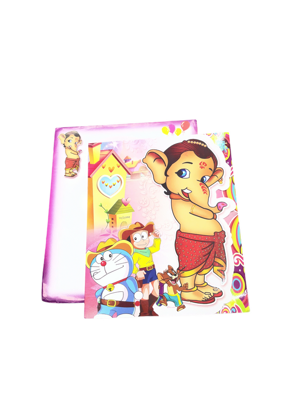 Little Ganesha, Doraemon & Ninja Hattori Birthday Invitation Card - 3081