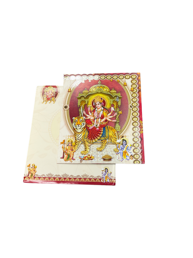 Maa Durga Religious Invitation Card - 3082