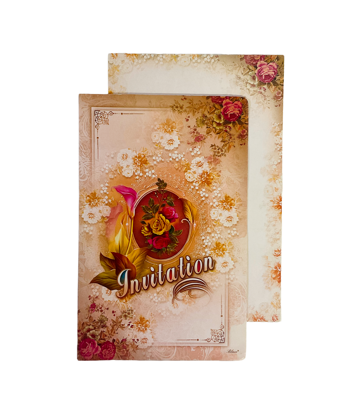 Elegant Floral Rose Wedding Card - 614