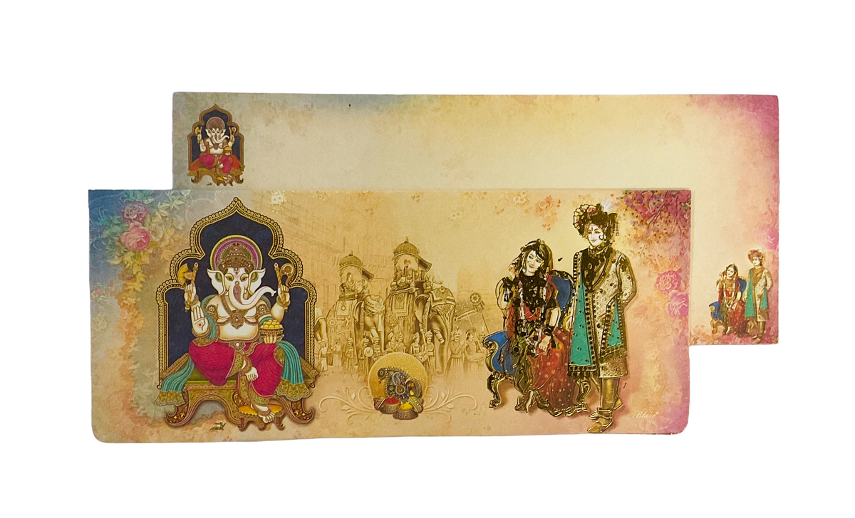 Royal Ganesh Ji Wedding Invitation Card - 623