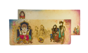 Royal Ganesh Ji Wedding Invitation Card - 623