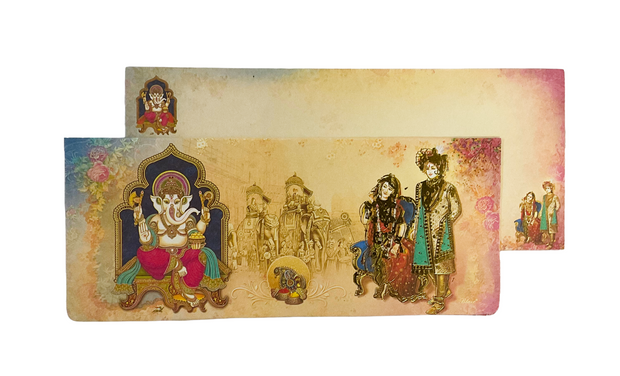 Royal Ganesh Ji Wedding Invitation Card - 623