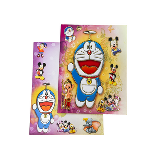 Doraemon & Mickey Mouse Cartoon Birthday Invitation Card - 9002 (doremon)