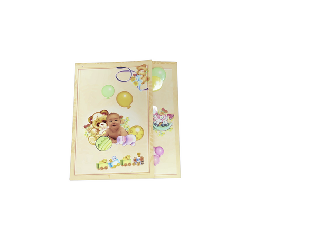 Cute Teddy Bear Baby Birthday Invitation Card - A-002