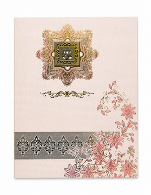 Elegant Blush Pink Floral Wedding Invitation Card - AC-030