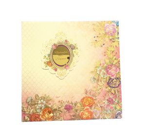 Luxury Floral Wedding Invitation Box with Designer Gift Bag - AC-438
