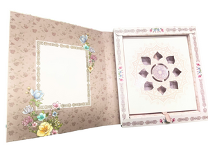 Premium Designer Floral Wedding Invitation Box with Carry Bag - AC-448
