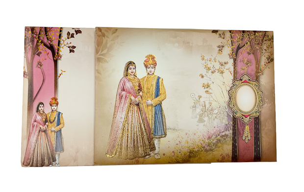 Royal Mughal-Inspired Indian Wedding Invitation Card - AC-477