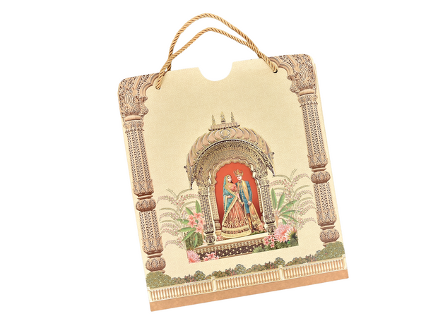 Royal Palace Wedding Invitation Box with Carry Bag - AC-487