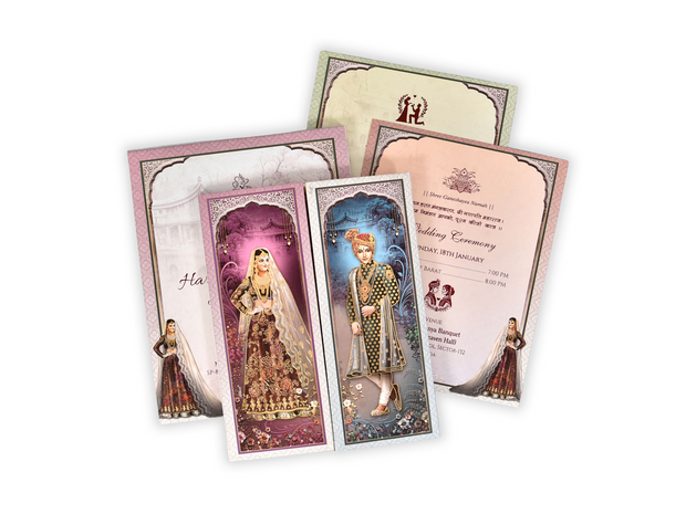 Royal Bride & Groom Theme Wedding Invitation - AC-500
