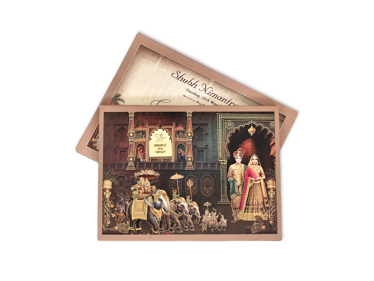 Premium Luxury Wedding Invitation Box with matt - AC-513