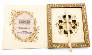 Premium Floral Wedding Invitation Box with Carry Bag - AC-517
