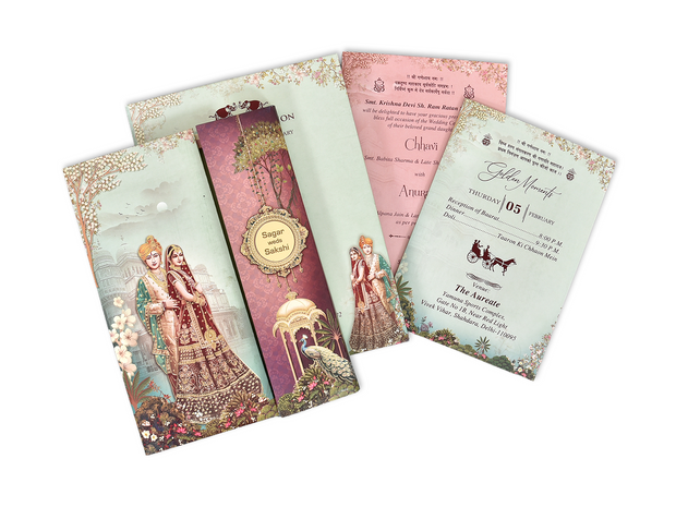 Royal Couple Theme Wedding Invitation Card - AC-530
