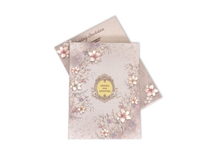 Pastel Floral Wedding Invitation Card with Elegant Modern Design - AC-532