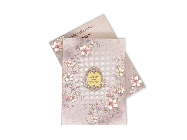 Pastel Floral Wedding Invitation Card with Elegant Modern Design - AC-532