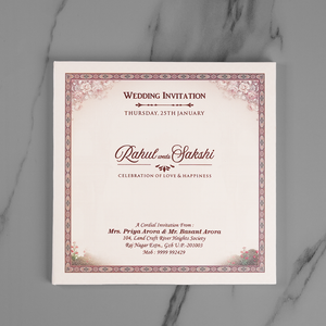 Royal Rajasthani Floral Wedding Invitation Card - AC-542