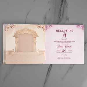Royal Rajasthani Floral Wedding Invitation Card - AC-542