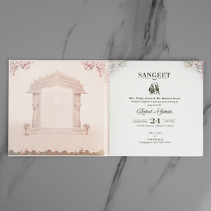 Royal Rajasthani Floral Wedding Invitation Card - AC-542