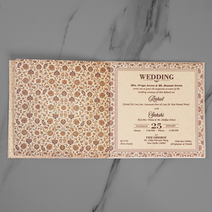 Elegant Floral Wedding Invitation Card - AC-544