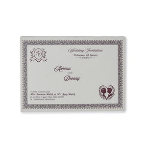 Elegant Vintage Floral Wedding Invitation Card - AC-546