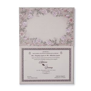 Elegant Vintage Floral Wedding Invitation Card - AC-546