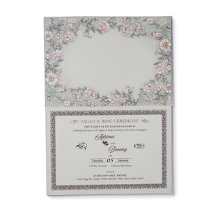 Elegant Vintage Floral Wedding Invitation Card - AC-546