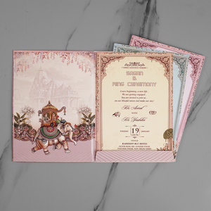 Elegant Floral Wedding Invitation Card - AC-547