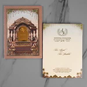Royal Temple Wedding Invitation Card - AC-548