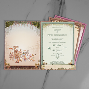 Royal Temple Wedding Invitation Card - AC-548