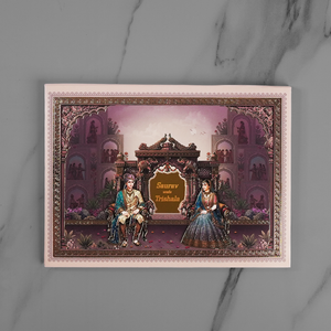 Royal Bride Groom Wedding Invitation Card - AC-555
