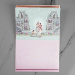 Royal Bride Groom Wedding Invitation Card - AC-555