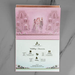 Royal Bride Groom Wedding Invitation Card - AC-555