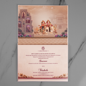 Royal Bride Groom Wedding Invitation Card - AC-555