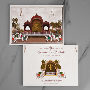 Royal Elephant Wedding Invitation Card - AC-556
