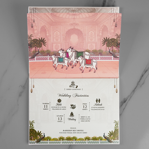 Royal Elephant Wedding Invitation Card - AC-556