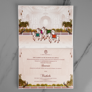 Royal Elephant Wedding Invitation Card - AC-556