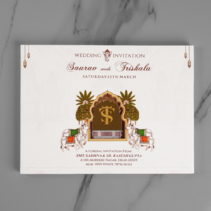 Royal Elephant Wedding Invitation Card - AC-556