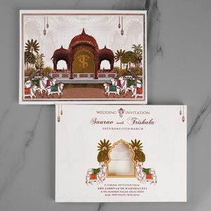 Royal Elephant Wedding Invitation Card - AC-556