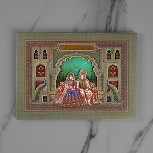 Royal Peacock Bride Groom Wedding Invitation Card - AC-557