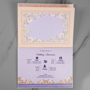 Elegant Floral Wedding Invitation Card - AC-558