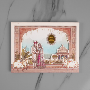 Traditional Bride Groom Wedding Invitation Card - AC-559