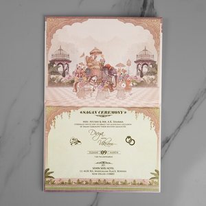Traditional Bride Groom Wedding Invitation Card - AC-559